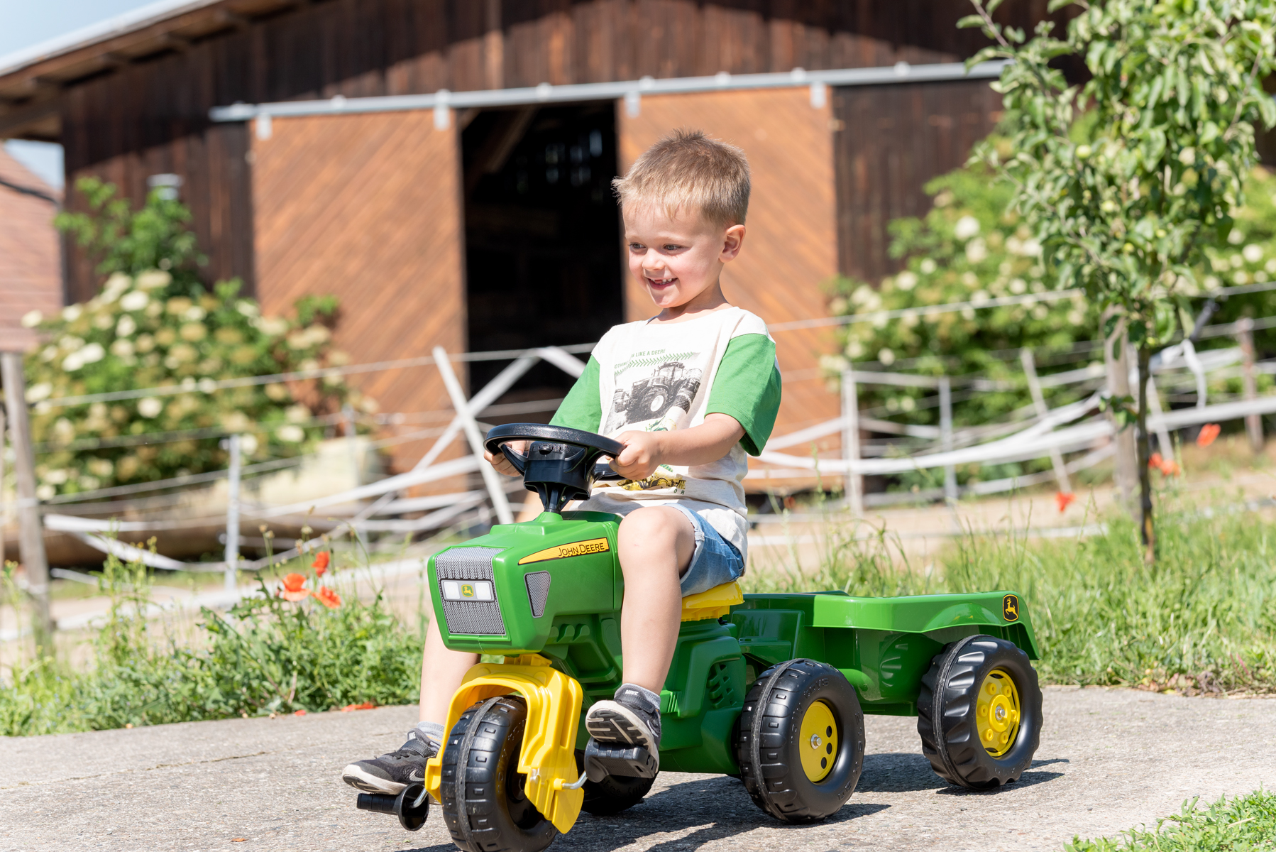 Rolly Toys rollyTrac Lader Premium (Frontlader grün, für Kinder von 3-10  Jahre, Zubehör für Kindertraktoren) 408955: : Spielzeug